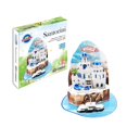 thumbnail image 1 of Rompecabezas 3D de un paisaje urbano Modelo de papel de un juguete para niños (paisaje de Santorini), 1 of 5