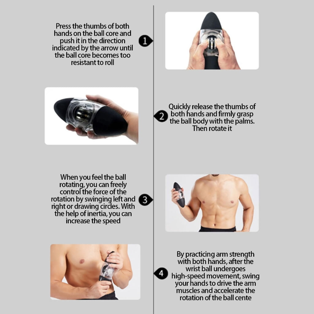 Wrist Gyro Exerciser With LED Light, Hand Strengthener & Muscle Trainer for Forearm Workout Equipment