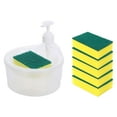thumbnail image 2 of Fiocias Dish Soap Dispenser and Sponge Holder, 2 in 1 Design, Dish Soap Dispenser with 6 Clear, 2 of 9