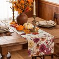 thumbnail image 6 of Red Yellow Orange Fall Table Runner - 36 Inch Long Autumn Floral Botanical Vintage Cotton and Linen Blended Dress Scarves Farmhouse Table Runner for Kitchen Dining, Coffee Table, 13" x 36", 6 of 8