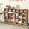 thumbnail image 4 of GVN Bookcases,9-Cube Bookcase with 6 Removable Shelves and Raised Support Feet-Brown, 4 of 10