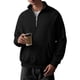 thumbnail image 3 of pstuiky camisas de manga larga para hombre, Sudadera de trabajo con capucha, media cremallera, cuello alto y manga larga de color liso para hombre camisetas de hombre s, 3 of 5