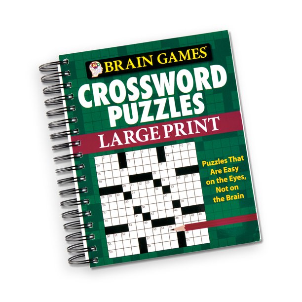 Brain Games 150 Large Print Crossword Puzzle Book Fun Gift Ideas For Puzzle Lovers Walmart Com Walmart Com