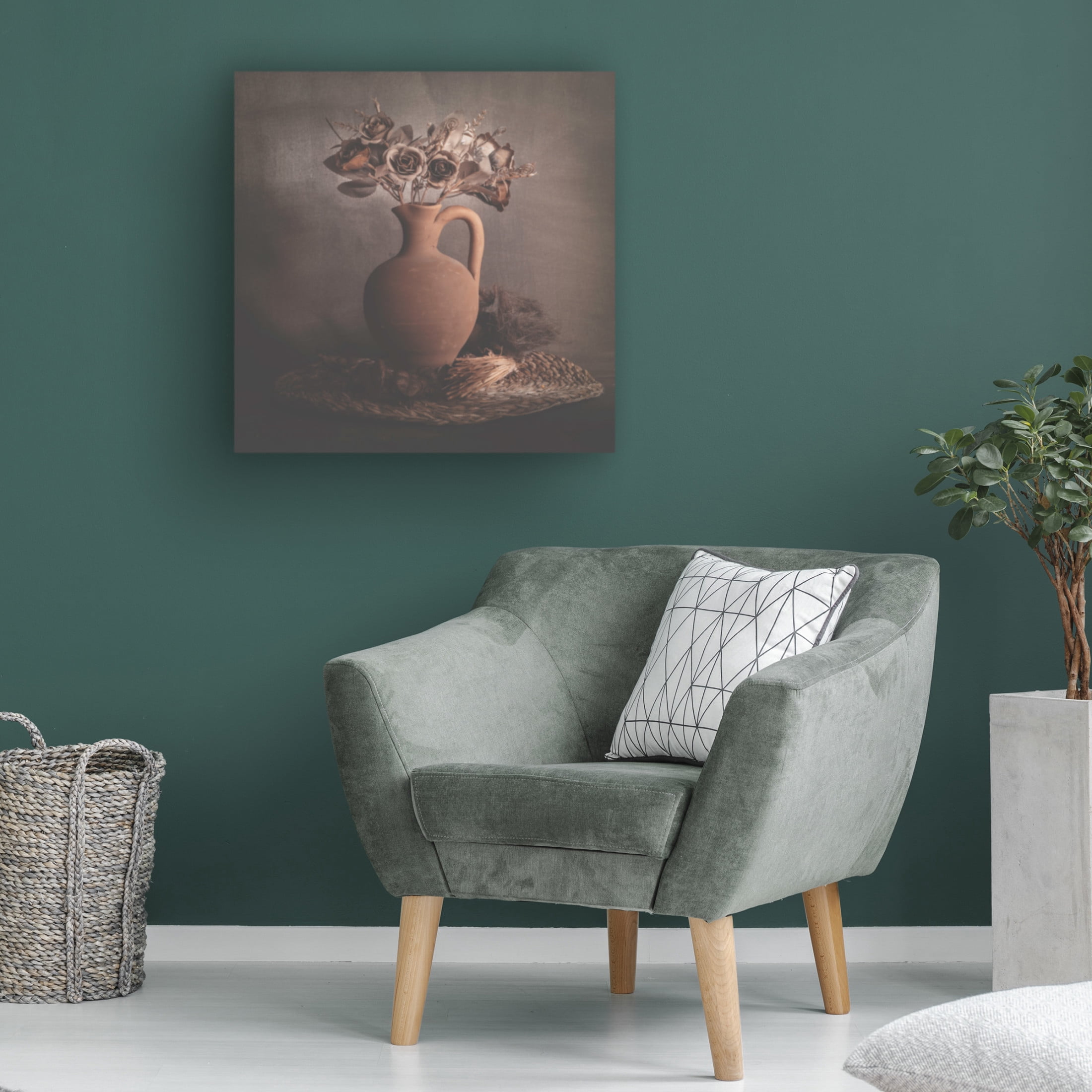 Canvas Wall Art - Cicek Kiral 'Calm Shadows' Wall Art for Living Room, Bedroom, or Office D?cor by Trademark Fine Art - 14 x 14 Inches