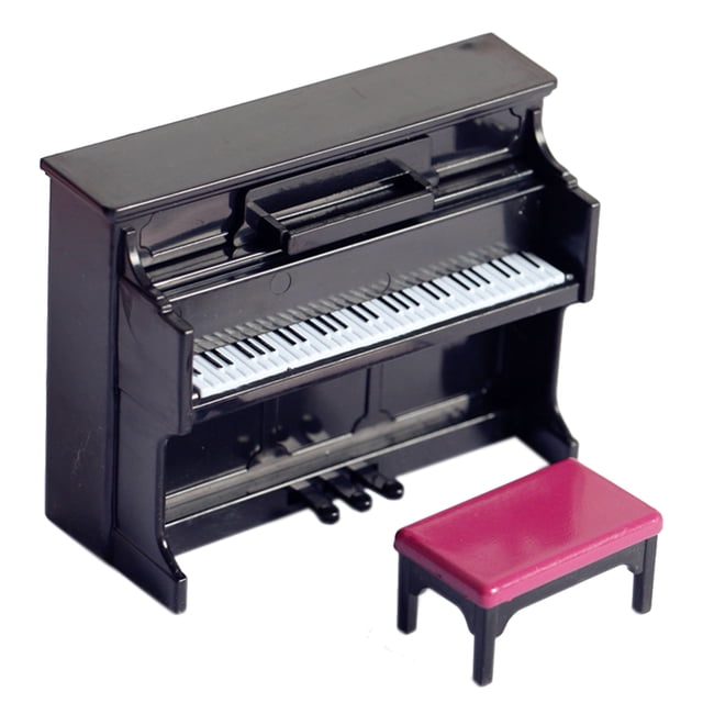 STRANDCHIC 1 Ensemble Mini Instrument de Musique Modèle Piano Miniature Noir pour Enfants Jeu de Simulation