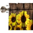 thumbnail image 4 of Sunflower Floral Valance and Tier Set, Farm Flower Small Half Window Tier Curtain , Vintage Rod Pocket Valance Window Treatment Decor for Kitchen/Bedroom 54x18 & 27x24x2, 3 Panel, 4 of 4
