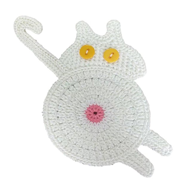 Regalos de gatos para amantes de los gatos Posavasos de gato tejidos, creativos y lindos, posavasos aislantes, posavasos para café y té, regalos de escritorio