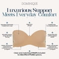 thumbnail image 3 of Dominique Bella Strapless Bra #3600 - Seamless Hidden Underwire Convertible Bandeau Bra with Clear & Matching Straps, 3 of 6