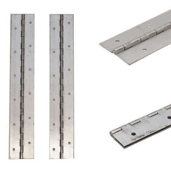 Stratos Boat Hatch Piano Hinges | 2 x 12 Inch Aluminum (Pair)