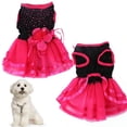 thumbnail image 1 of Flmtop Chien de Compagnie Rose Fleur Tutu Robe Jupe Chiot Chat Princesse Vêtements Vêtements Vêtements, 1 of 6