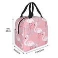 thumbnail image 4 of Kdxio Flamingo Print Insulated Lunch Bag,Reusable Tote Lunch Box for Women Men,Leakproof Cooler Lunch Bags for Work Office Travel Picnic, 4 of 6