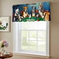 thumbnail image 6 of 2 Pack Abstract Animal Valance for Window Dog In The Room Poker Games Kitchen Valance Rod Pocket Short Curtain Topper Decorative Window Treatment for Living Room Bedroom 42"x18", 6 of 8