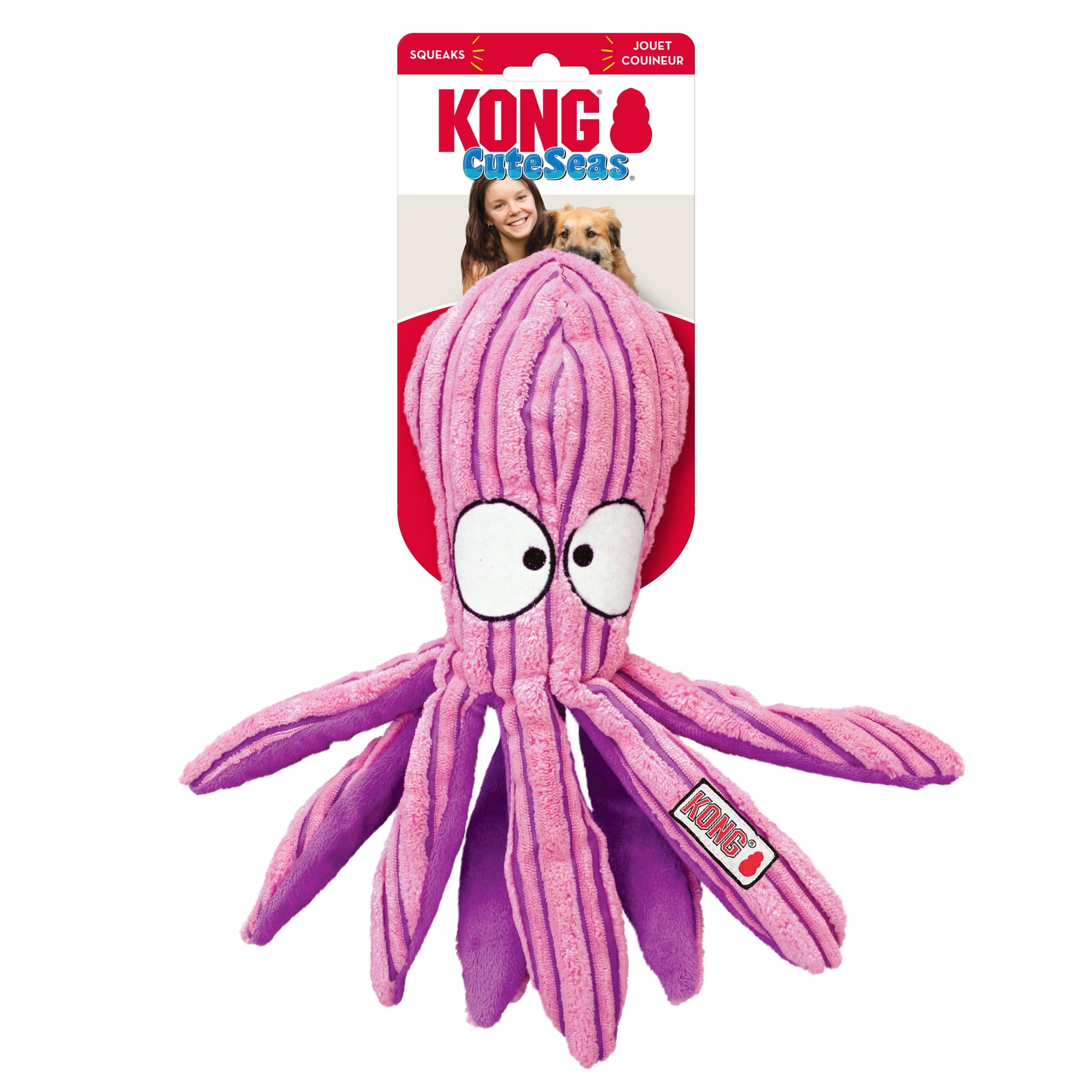 KONG® Cuteseas® Squeaker Dog Toy, Octopus, Large