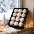 thumbnail image 5 of 12 Pack Vintage Christmas Ornaments, 8Cm Embossed Gold Shatterproof Baubles, Antique Style Hanging Tree Decor Balls for Xmas Holiday Display, White, 5 of 6