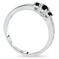 thumbnail image 2 of Pompeii 1/2ct Black & White Diamond 3 Stone Ring 10K White Gold (Black,), 2 of 2