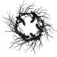 thumbnail image 2 of sruoe Halloween Decorations, Halloween Wreaths for Front Door, Artificial Wreaths, Indoor Outdoor Halloween Decor, Halloween Wreaths for Front Door, Halloween Simulation Bats Wreath, 2 of 5