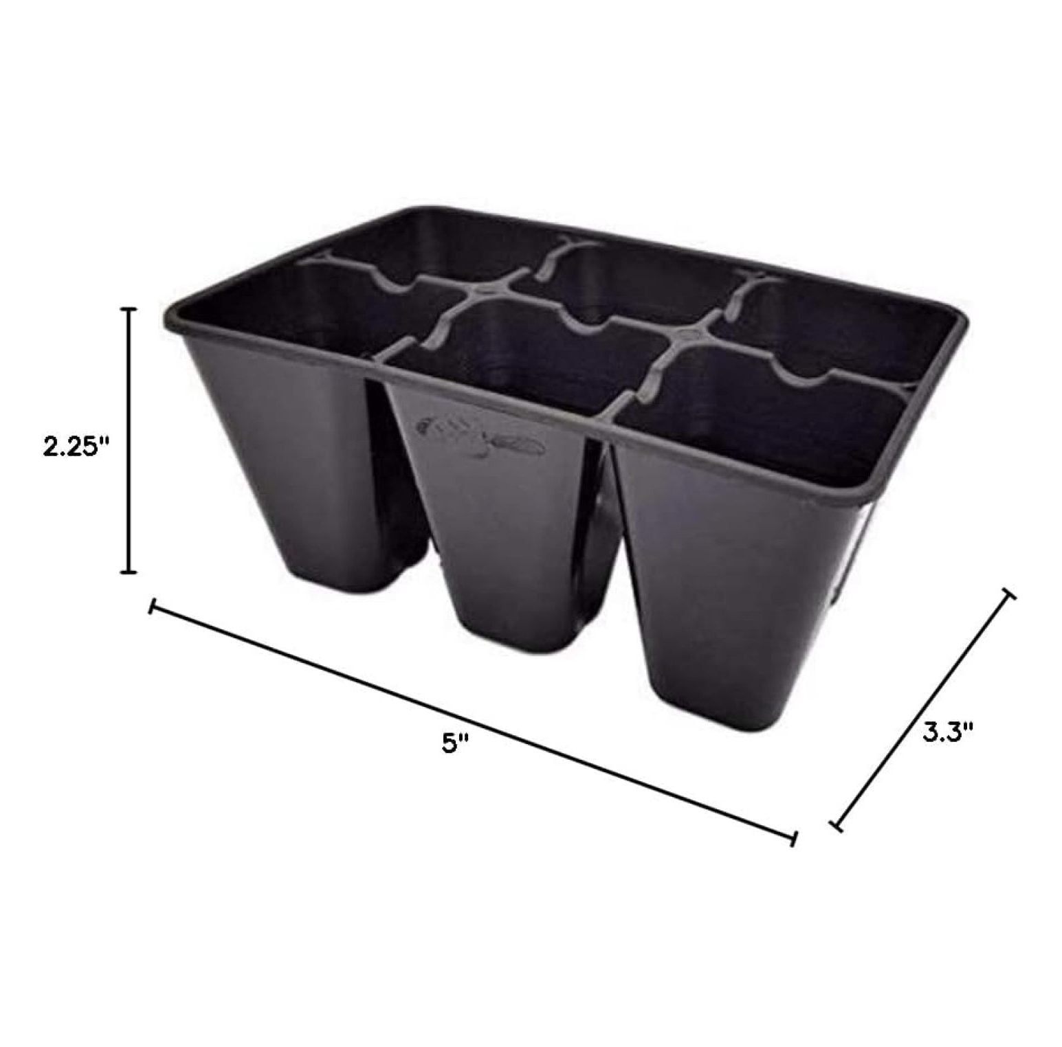 Extra Strength 6 Cell Seedling Starter Trays, 60 Pack (360 Cells), for Seed Germination and Plant Propagation Planting Starting Plugs 60 Trays