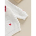 thumbnail image 6 of Bagilaanoe Baby Girl Boy Valentine's Day Clothes Newborn Knitted Sweater Long Sleeve Letter Heart Embroidery Pullover 3M 6M 9M 12M 18M Infant Warm Jumpers Tops Fall Loose Knitwear, 6 of 9