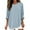 Sky Blue, variant on Vintage Inspired Women's Loose Fit Crew Neck Top Breathable Long Sleeve Everyday Basic Staple Shirt