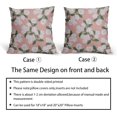 thumbnail image 5 of Pink Green White Hydrangea Pillow Covers 20x20 Set of 2 Floral Leaves Print Decorative Throw Pillowcases Outdoor Rustic Flower Farmhouse Spring Cushion Cases Decor for Home Couch Sofa Bed, 5 of 7