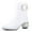 White, variant on XYD Women Classic Crystal Chunky Low Heel Ankle Boots Almond Closed Toe Side Zip Booties Circle Buckle Dress Shoes Size 7 Black