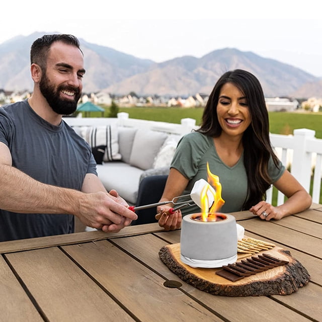 Xihbxyly oferta de hoy Estufa de mesa Estufa de hormigón portátil Estufa de etanol Fogón de mesa Arco de fuego