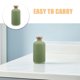thumbnail image 5 of 4 botellas redondas con tapa abatible para champú, a prueba de fugas, rellenables para líquidos, portátiles, para artículos de tocador, para viajes y el hogar., 5 of 6