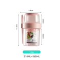 thumbnail image 2 of MesaSe Portable Food Storage Container Double Layer Design Food Grade Material for Salad Lunch Snacks Picnic Trip, 2 of 4
