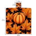 thumbnail image 2 of Pumpkin Canvas Waterproof Picnic Mat | Outdoor Beach Blanket for Camping & Travel - Large Foldable Picnic Mat with Tote Bag for Outdoor Events, 2 of 6