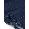 thumbnail image 5 of INSPIRE CHIC Women's Notched Lapel Long Sleeve Button Denim Jacket with Pockets L Mid-Blue, 5 of 7