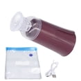 thumbnail image 1 of Sellador al vacío Mini portátil para el hogar, cocina, USB, sellador al vacío de alimentos eléctrico con 5 bolsas Sous Vide, color fucsia, 1 of 5