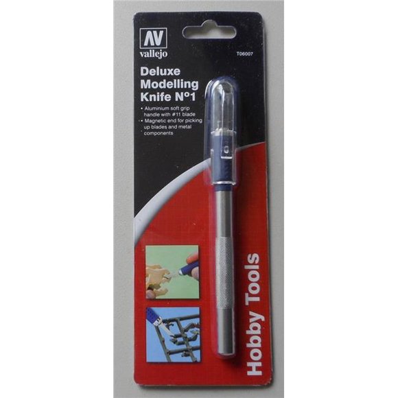 Acrylicos Vallejo VJP06007 Soft Grip Craft Knife with Blade - Pack of 11