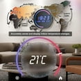 thumbnail image 3 of LED World Map Wall Clock, Large Modern Acrylic Digital Clock for Home, 3 of 9