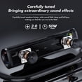 thumbnail image 2 of Kivdit Sound Bar for TV,50W Bluetooth 5.3 Soundbar with Built-in Subwoofer,2.0ch Home Theater Speakers with LED Lights,3D Surround Sound System TV Speakers,HDMI-ARC/Optical/AUX/USB Connect, 2 of 8