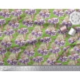 thumbnail image 2 of Soimoi Cotton Poplin Fabric Insect,Pansy & Yellow Flower Floral Print Fabric by Yard 42 Inch Wide, 2 of 3