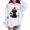 White, variant on Grblisyd Girls Casual Long Sleeve Hoodies Cute Oversized Halloween Sweatshirt Tops with Kangaroo pocket