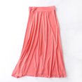 thumbnail image 2 of SMihono Women's Maxi Skirt Trendy Modal Solid Flowy Skirts Casual Elastic Waist A-Line Skirt 2025 Summer Cozy Lounge Skirts Watermelon Red 4, 2 of 3
