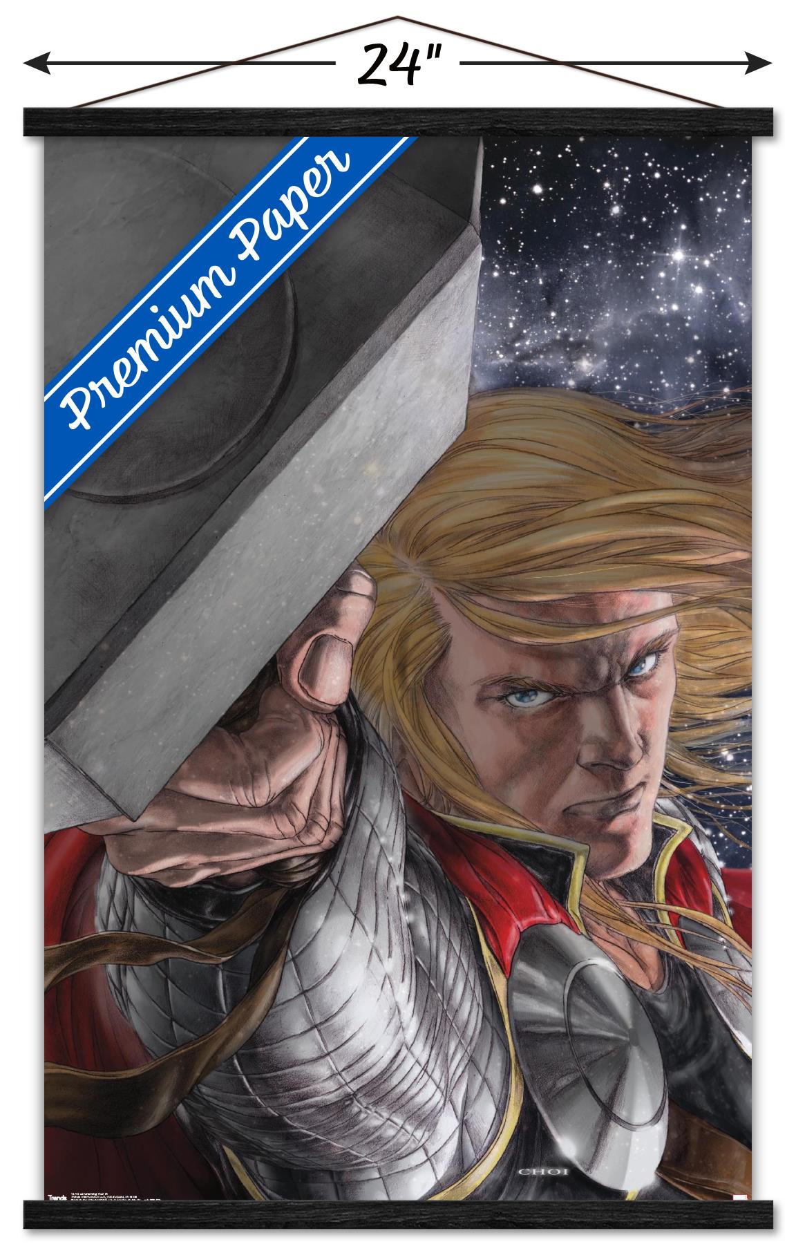 Marvel Comics - Thor - Astonishing 4 Wall Poster with Wooden Magnetic Frame, 22.375" x 34"