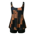 thumbnail image 4 of Swimsuits for Women 2025 Tankini Swimsuits for Summer 2Pcs Bathing Suits Print Sling Swim Tank Top With Shorts Beach Swimwear Coffee XL, 4 of 5