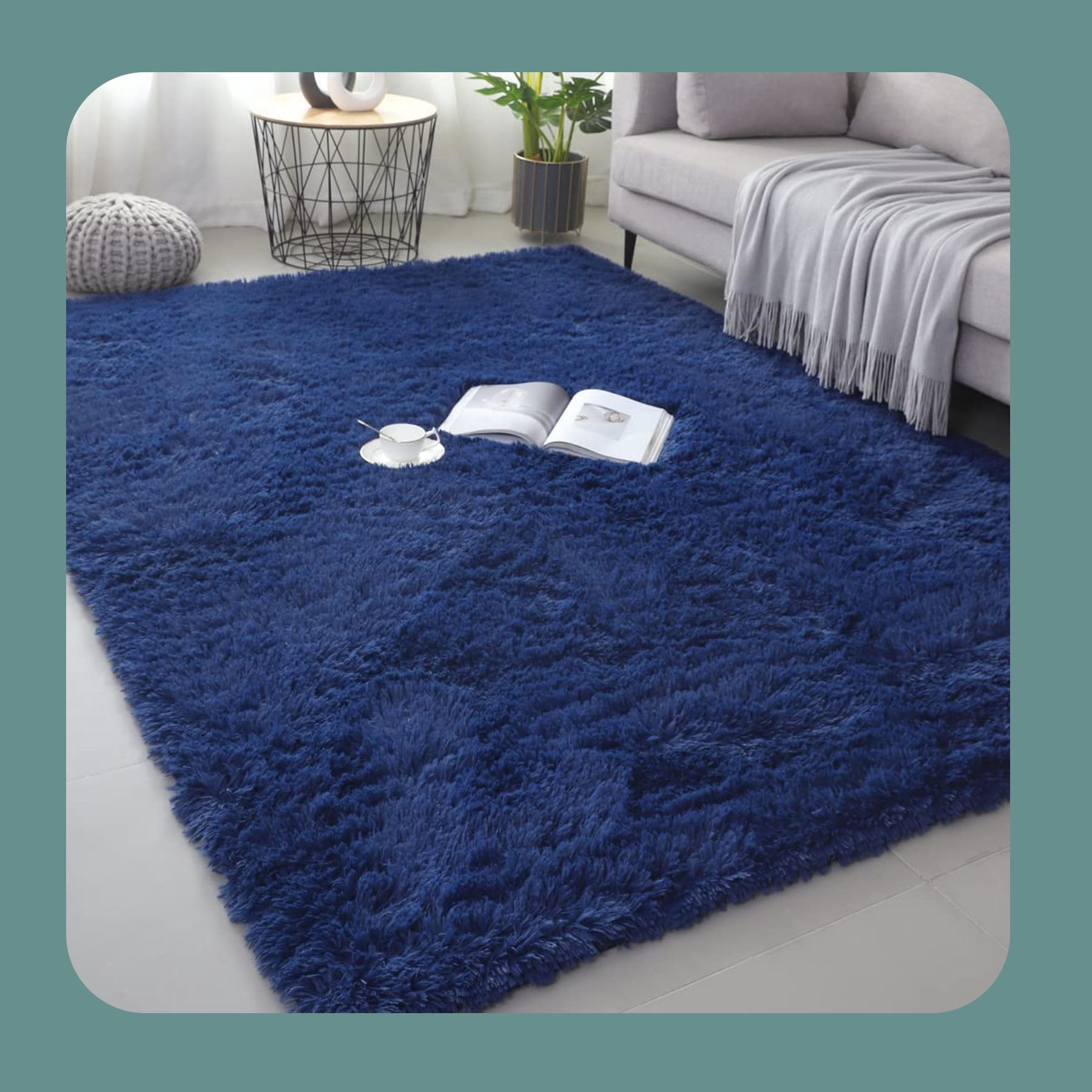 Fluffy Shaggy Area Rugs for Bedroom Living Room