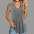 thumbnail image 2 of Uaswgudfs Women's Loose V-Neck Long Tank Top - Lightweight, Soft Fabric for Breathable Comfort Casual Cami, 2 of 7