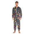thumbnail image 3 of FORMRS Onesies Pajama for Adults Unisex Hoodie Winter Jumpsuit One Piece Sleepwear, Sizes S-2XL, Small Space Pattern, 3 of 7