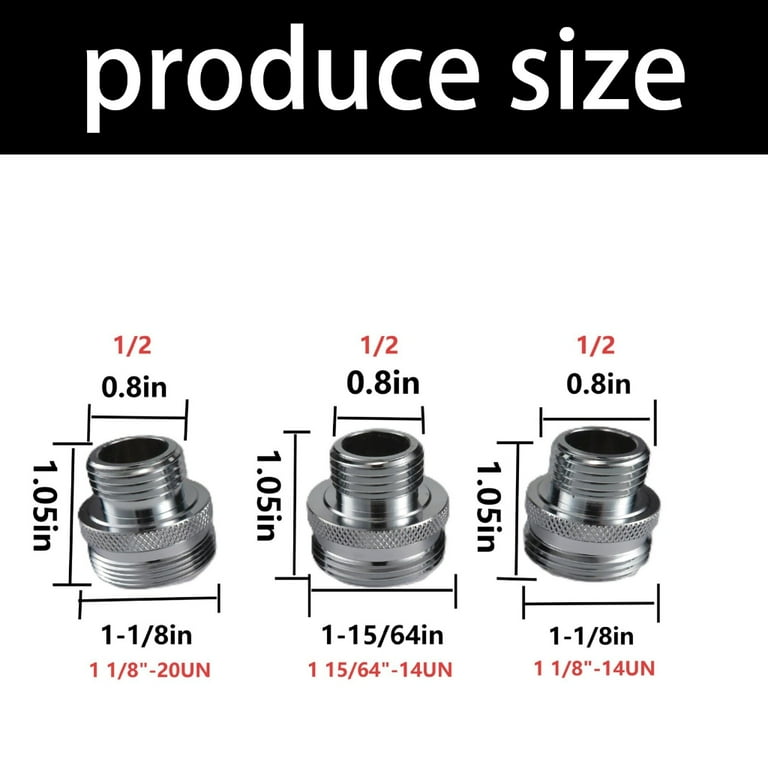 3Pcs Ball End Shower Arm Adapter Copper Shower Ball Joint Adapter Shower Arm Conversion Adapter Eay to Install