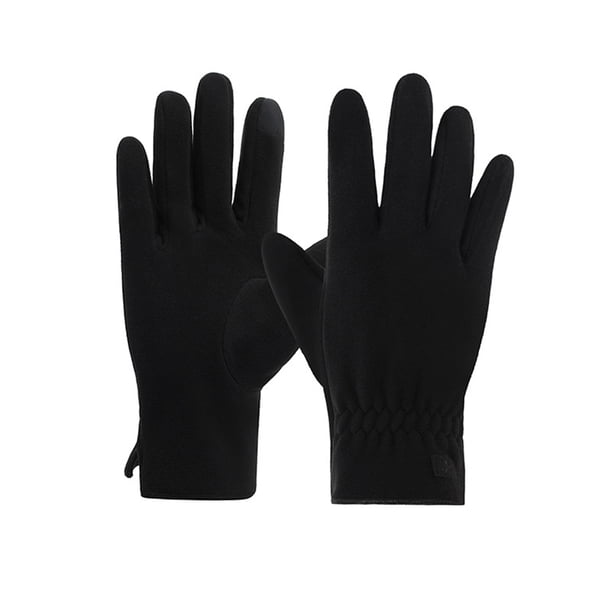 Qarigey 1 par de guantes cálidos para otoño e invierno, guantes de calentamiento elásticos a prueba de viento portátiles, suministro cálido guantes y mitones Negro Qarigey AP014259-01