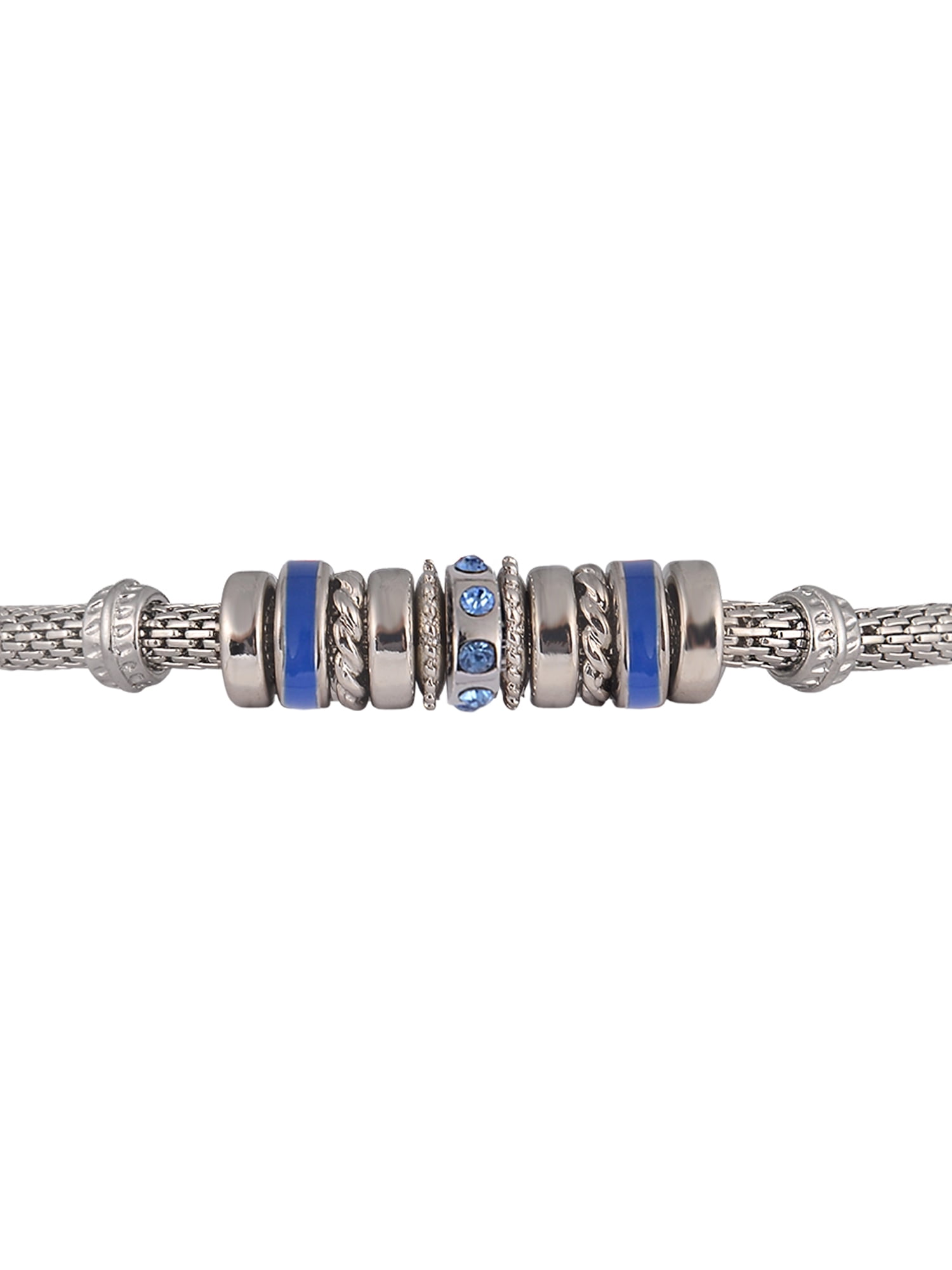 Time and Tru Silvertone Chain with Sapphire Birthstone "September" Bracelet