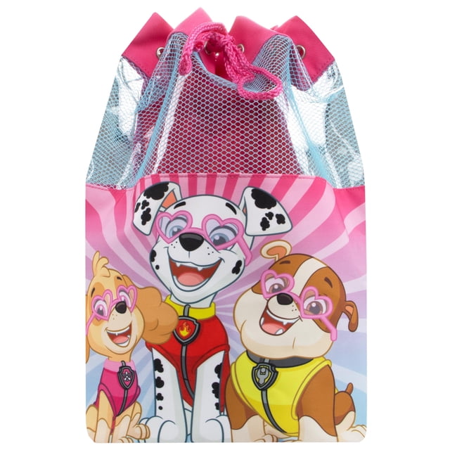 Bolsa de natación Paw Patrol para niñas con cordón Marshall Rubble Skye