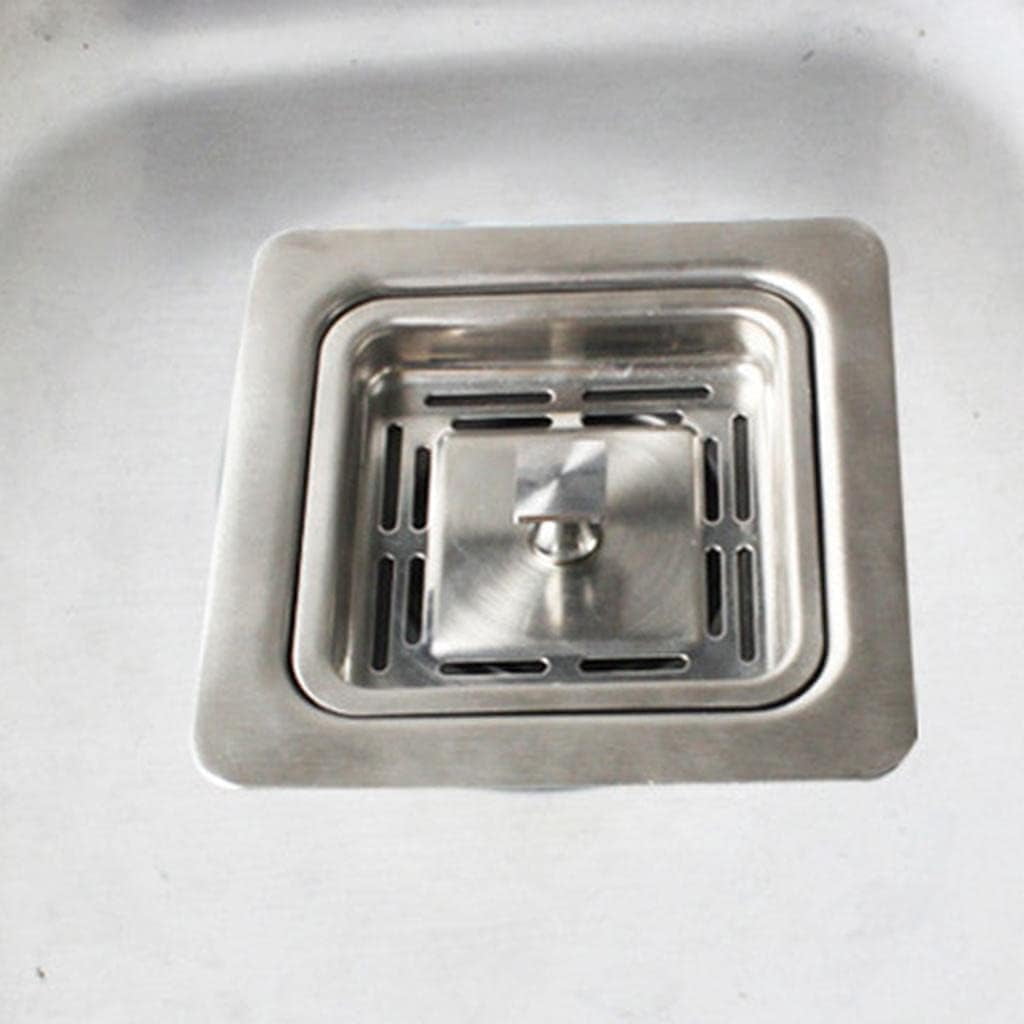 CATPAN 1pc Square Garbage Disposer Basket Stainless Steel Adapter Sink Disposal Stopper Rust