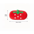 thumbnail image 2 of Plush Strawberry Zipper Pencil Pouch, Kawaii Fruit Themed Large Capacity Stationery Bag for Teens, School & Office Use, 2 of 5