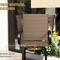 thumbnail image 3 of Outdoor Dining Patio Stools | 360° Rotation for Outdoor Fun | Powder - Coated Steel and Mesh Fabric | Footrests to Support Legs, 3 of 5