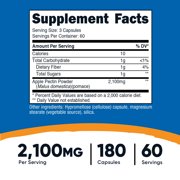 Nutricost Apple Pectin Capsules 2,100mg Per Serving, 180 capsules, 60 Servings - Gluten-Free